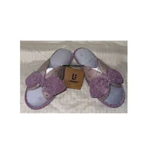 LongBay Purple Glitter Slippers